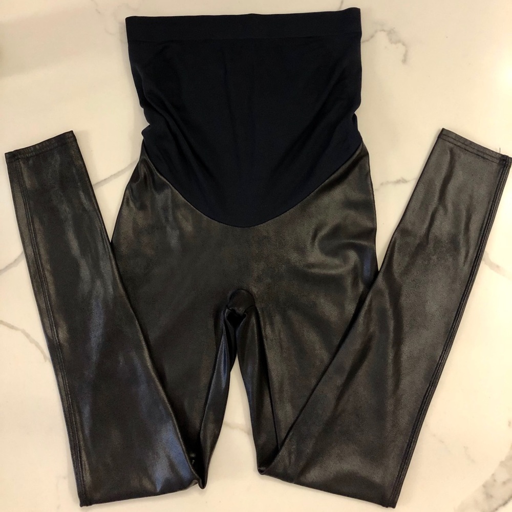 SPANX Mama Faux Leather Leggings